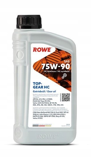 МАСТИЛО PRZEKLADNIOWY DO КОРОБКИ ПЕРЕДАЧ ROWE 75W-90 HC 25034 