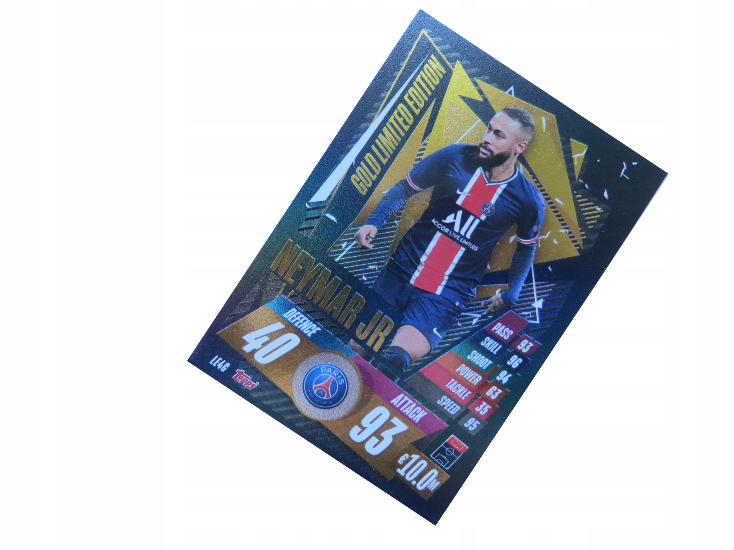 Topps Match Attax Champions League 2020-21 Limited Neymar Jr Gold Psg LE4G