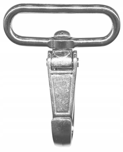 Karabinek 40x60mm karabińczyk zapięcie srebrny