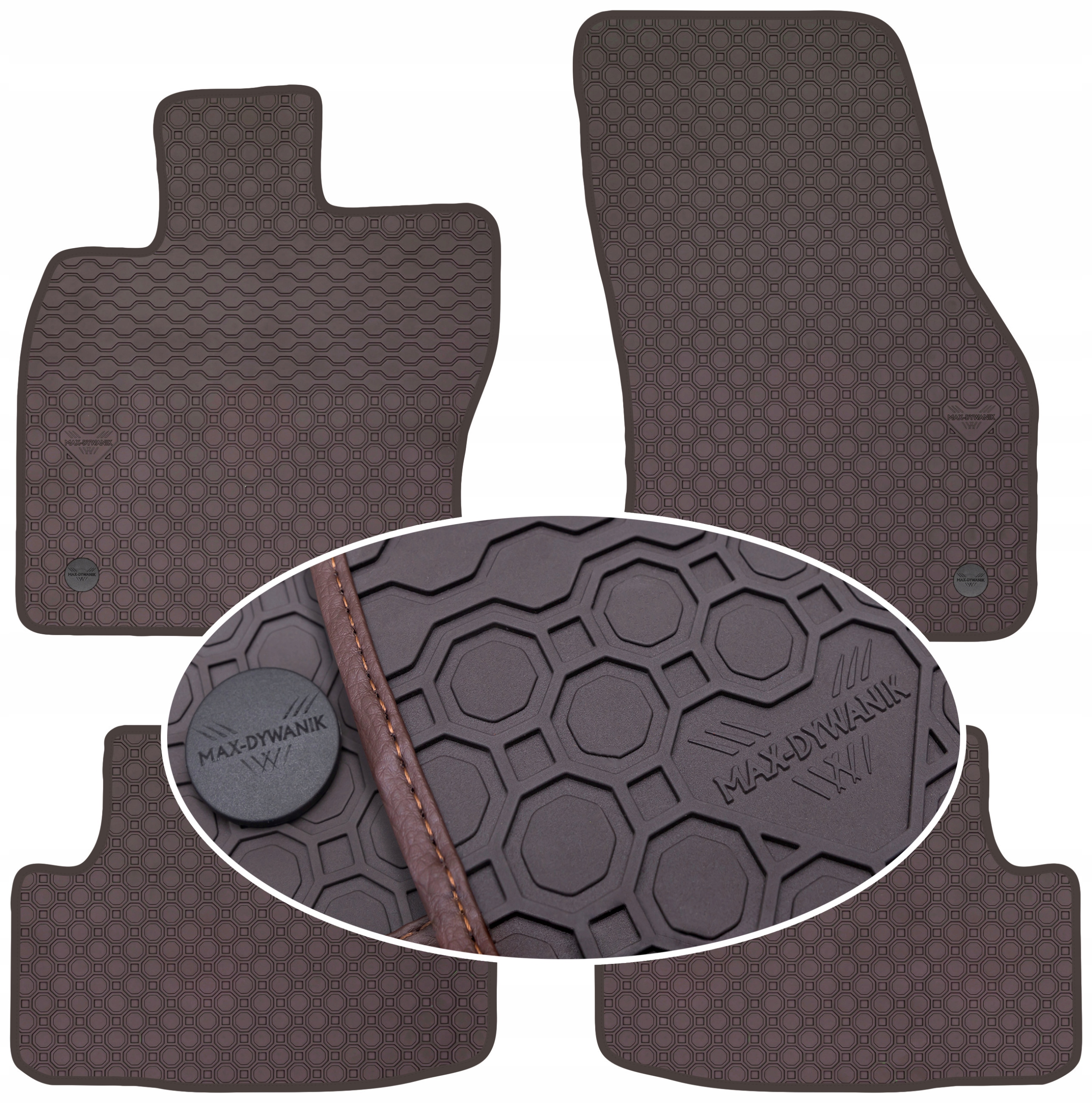 Seat Ateca 2016- Hnedé podlahové rohože