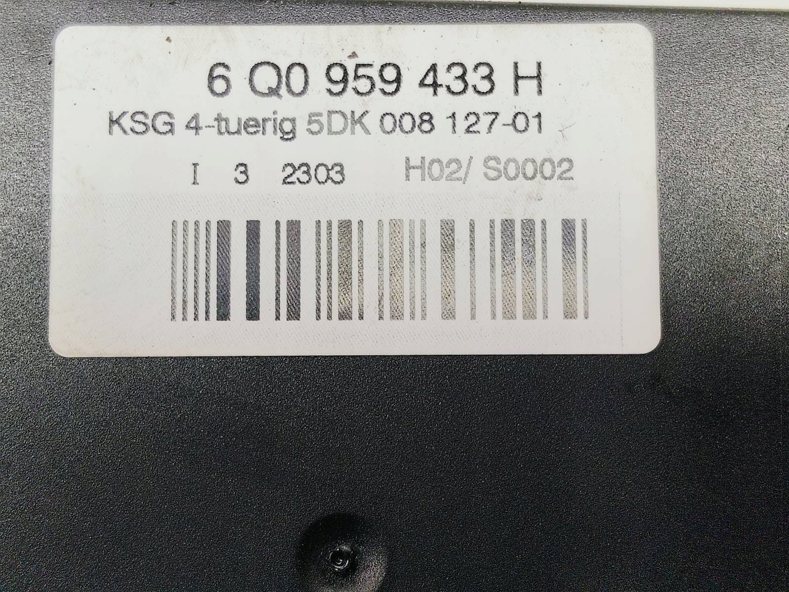 Unité commande confort Volkswagen Polo 9N 1.4 TDI 6Q0959433H