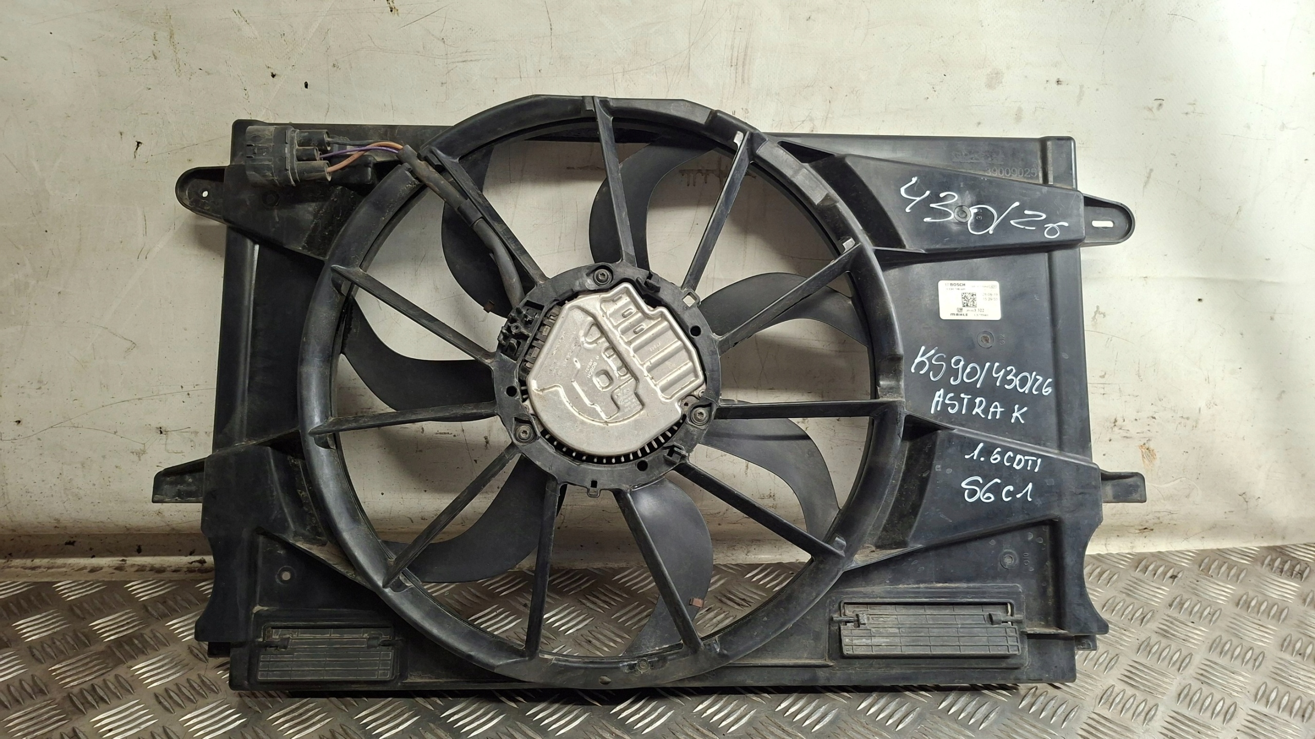 radiator fan OPEL ASTRA K 1.6CDTI