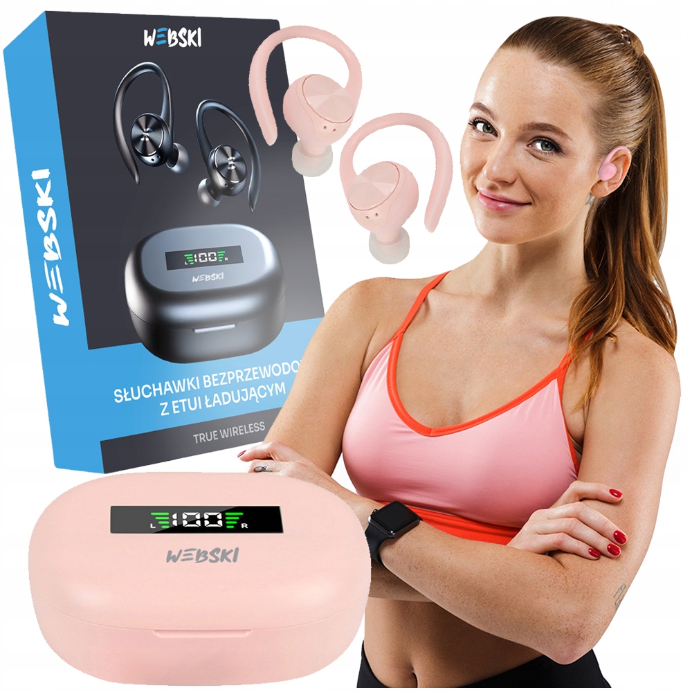 SŁUCHAWKI PCHEŁKI DOUSZNE+POWERBANK ETUI ŁADUJĄCE