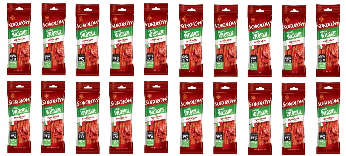 Levně 20 x 100 g Sokołów Gold Kabanosy italské bez lepku Karton