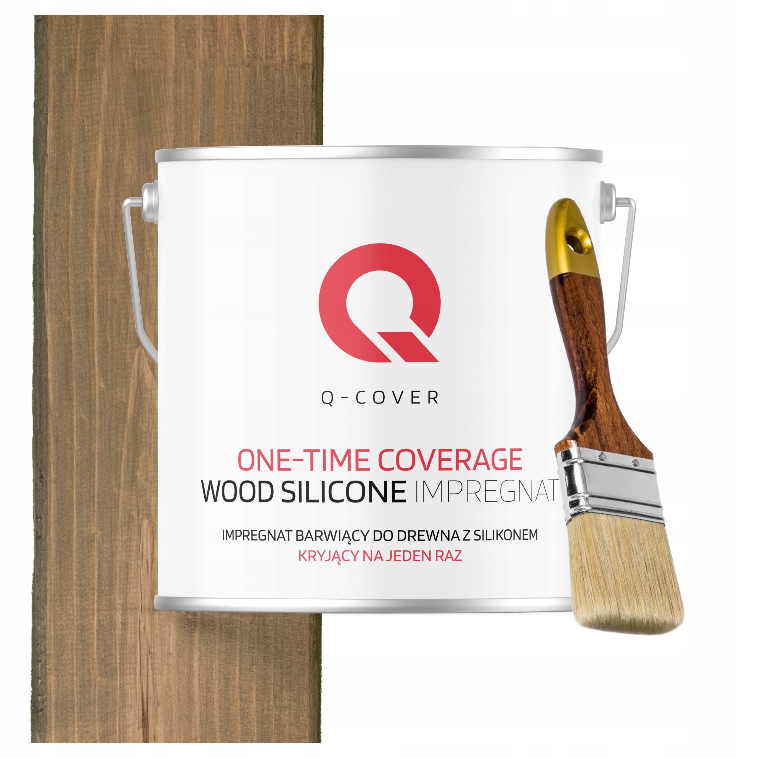 Barva Impregnát na dřevo Ochrana 5L Bronz rozbitý do šedé barvy 7013 Štětec