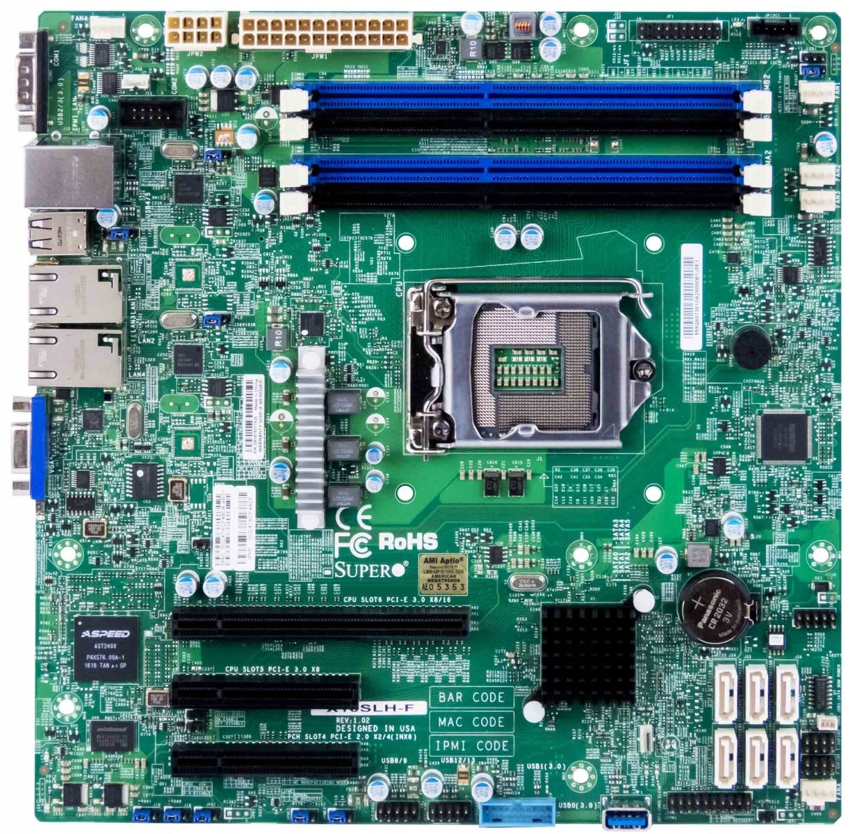 Supermicro X10SLH-F LGA1150 DDR3 MBD-X10SLH-F-0