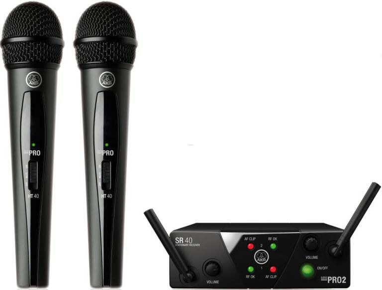 AKG WMS-40 MINI 2 DUAL VOCAL SET BD US45A/C MIKROFONY BEZPRZEWODOWE PARA