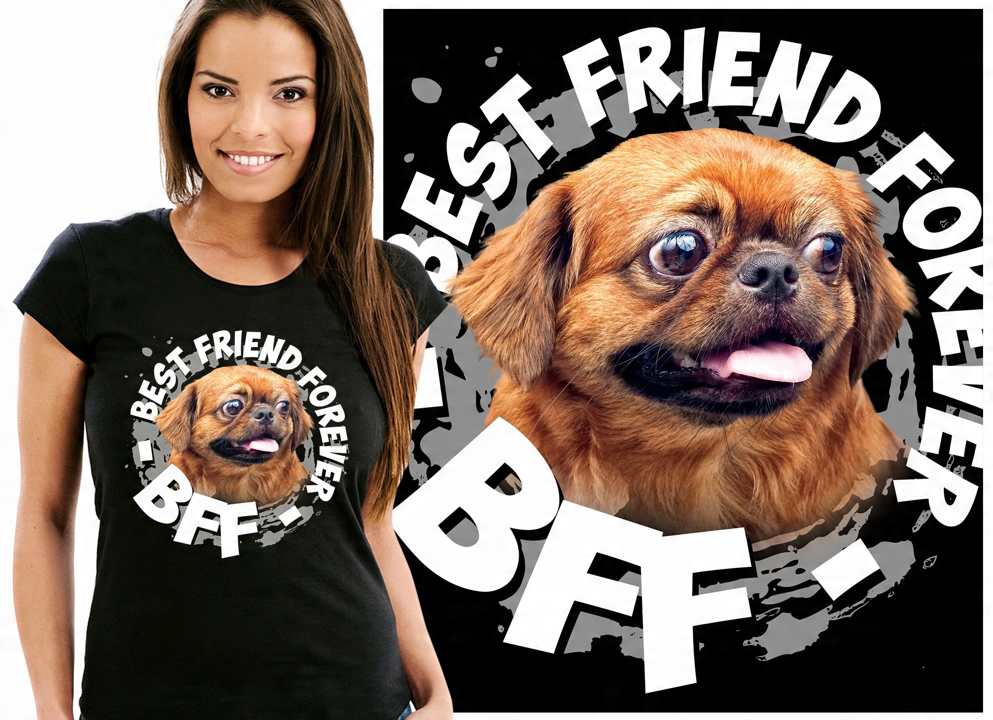 

Bff Husky Labrador Pekińczyk Koszulka Damska M