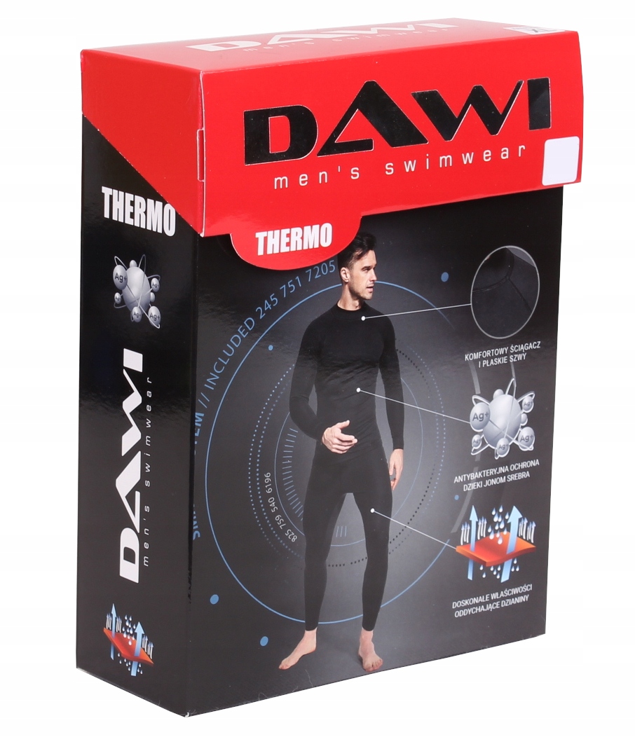 BIELIZNA TERMOAKTYWNA Męska KOMPLET Góra Dół POLSKA Odzież termiczna - 3XL Kod producenta Odzież termiczna