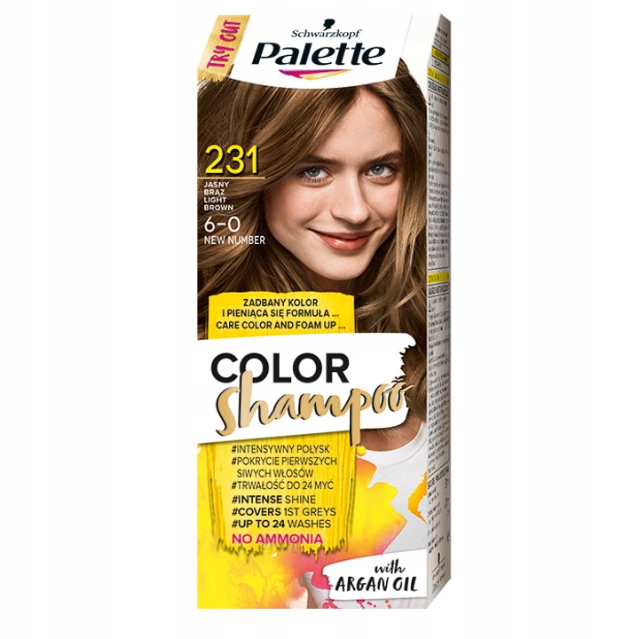 

Palette Szampon Koloryzujący 231 Jasny Brąz 24 myć