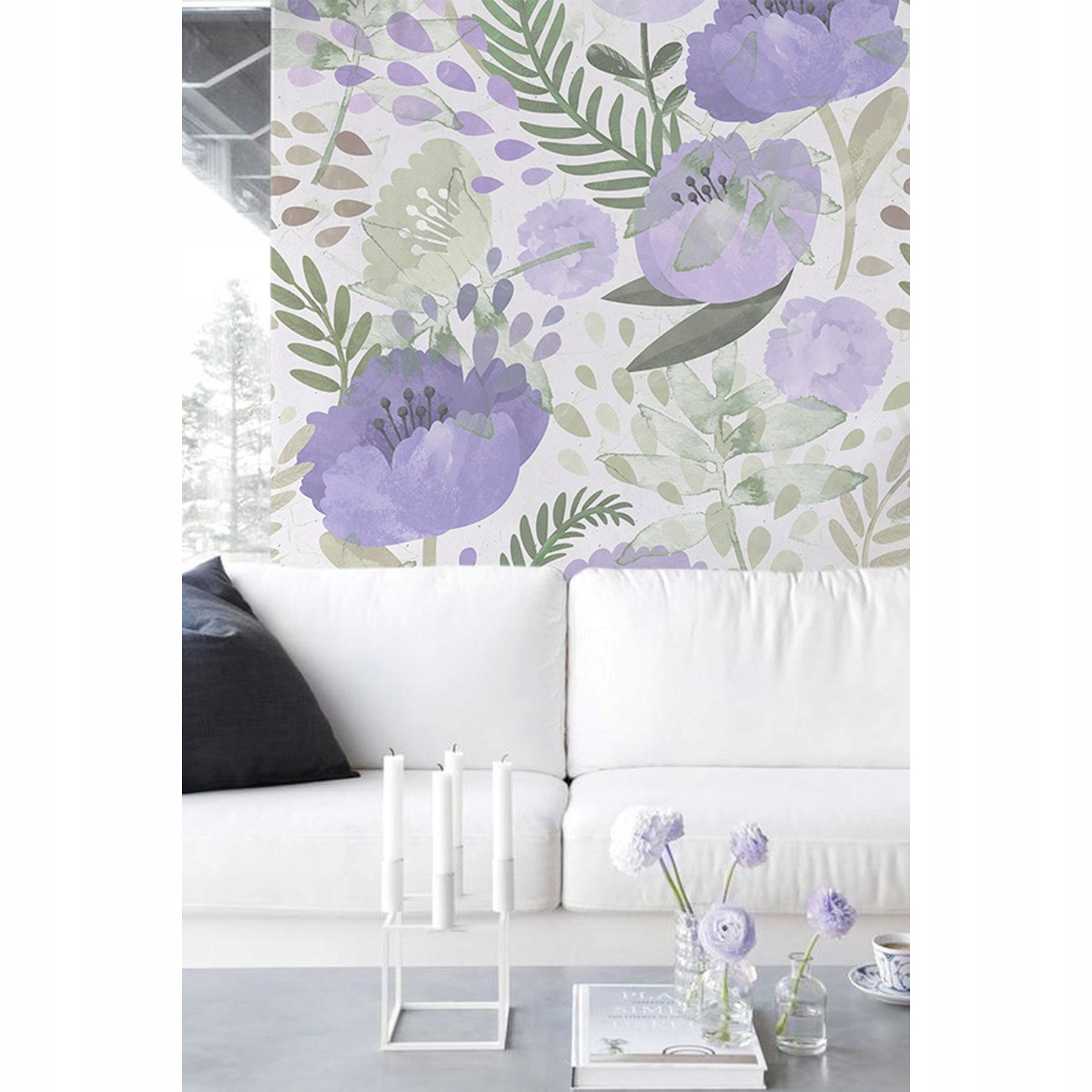 

Foto tapeta samoprzylepna Fioletowe maki 152x104cm