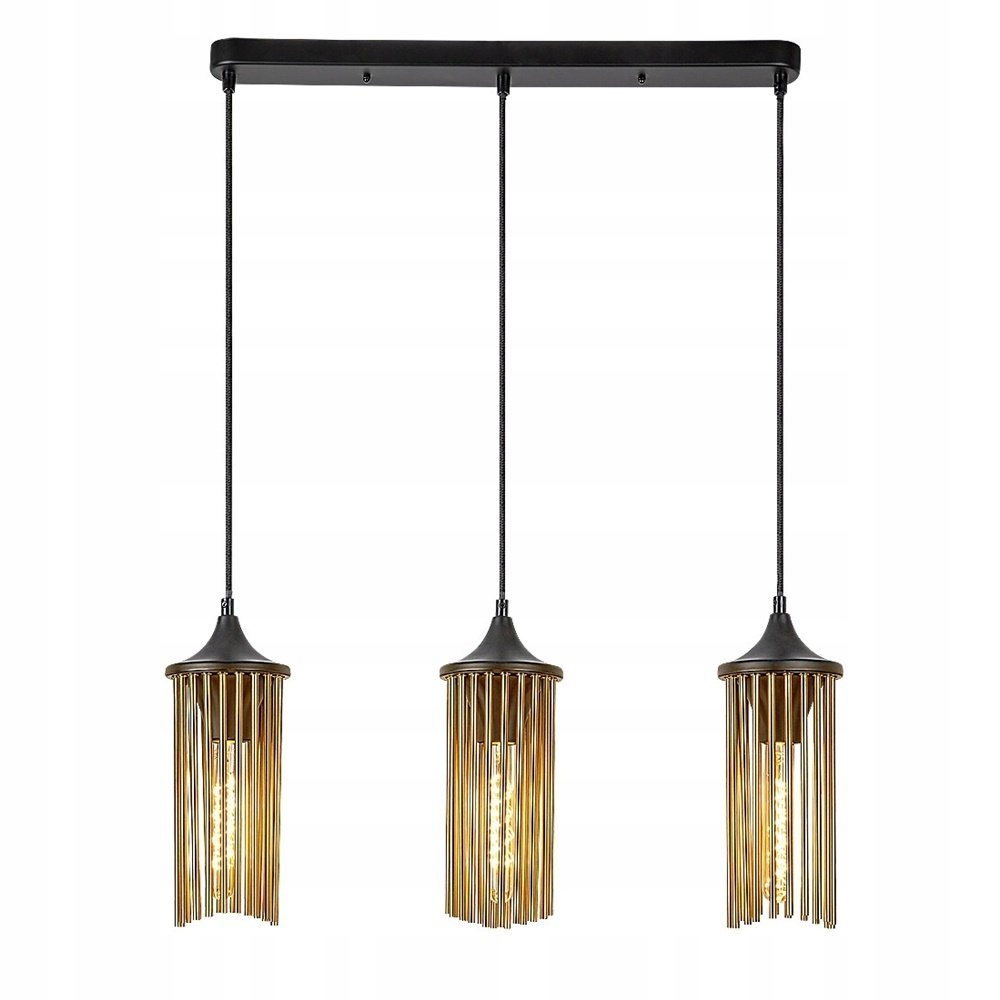 Trojbodová závesná lampa Roxas na lište do jedálne