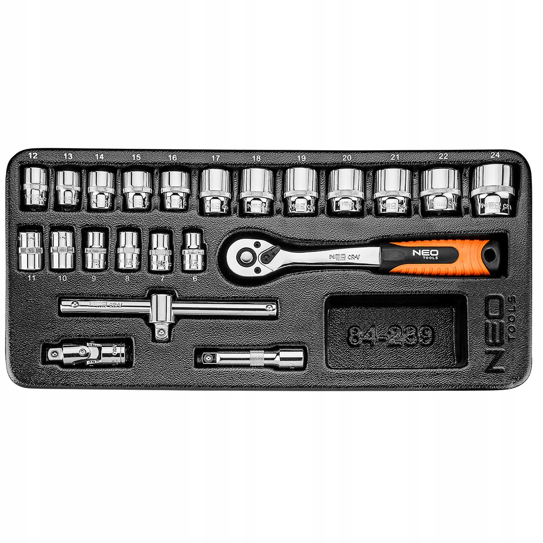 Nástrčné Kľúče 3/8" Sada 22 Kusov Vložka Neo Tools
