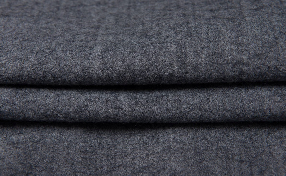 Látka S Vlnou Dušená Směs Šedý Melír