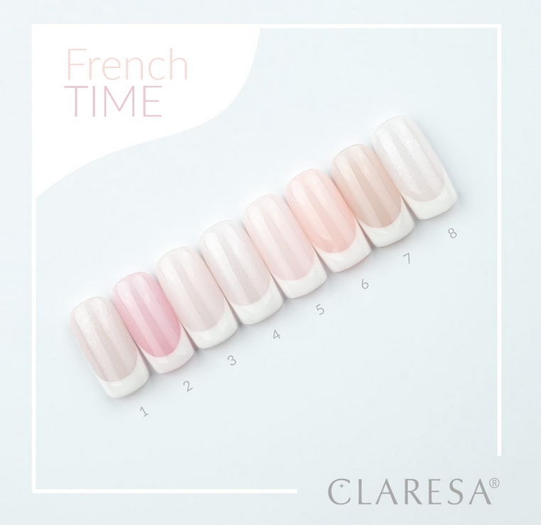 CLARESA ZESTAW LAKIERÓW FRENCH TIME LAKIERY HYBRYDOWE LAKIERY DO PAZNOKCI Marka Claresa