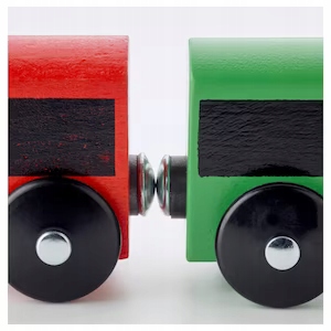 IKEA LILLABO Kolejka drewniana 20 elem wielobarwny Seria Lillabo