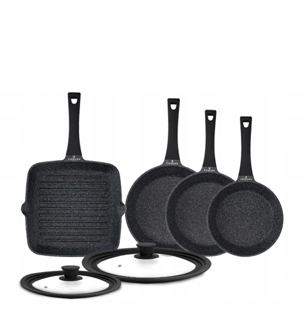 

Zwieger Black Stone Zestaw 4 Patelni Pokrywki