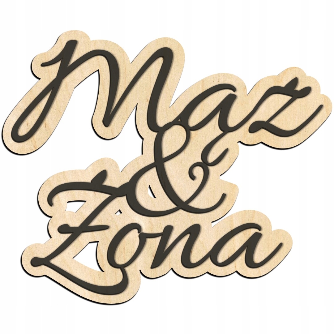 Svatební Dekorace Nápis Manžel a manželka 50 cm 3D svatební dekorace do kostela