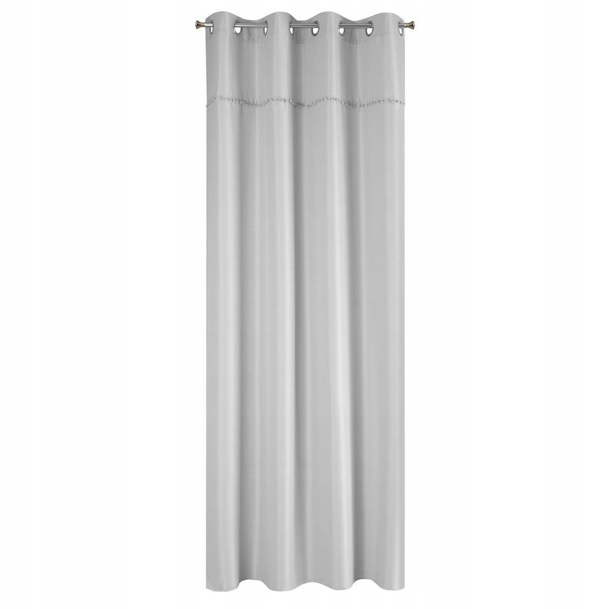 

Zasłona półzaciemniająca srebrna 135x260 przelotki