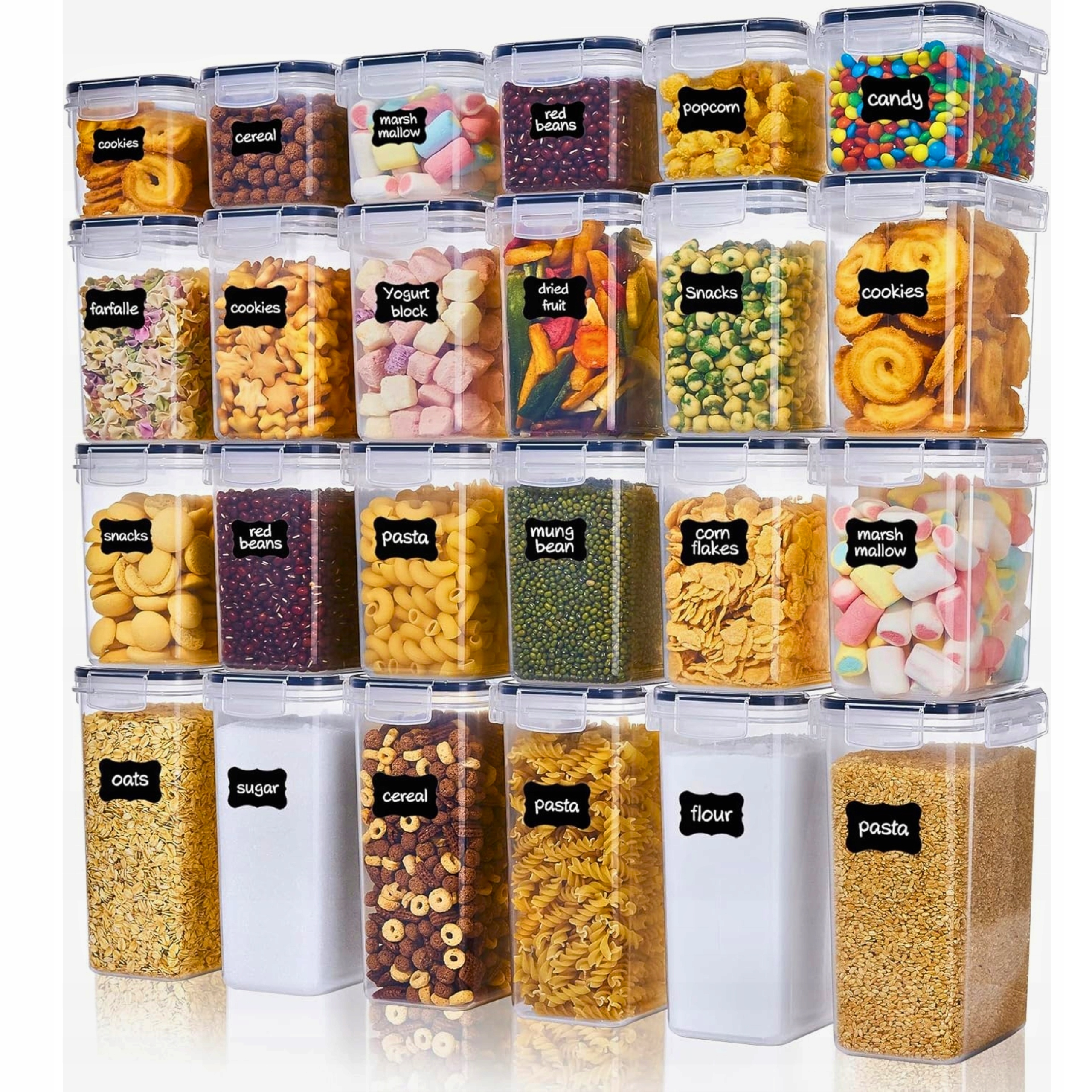 Hermetické Multifunkční Nádoby Na Potraviny, Sada 24 Kusů