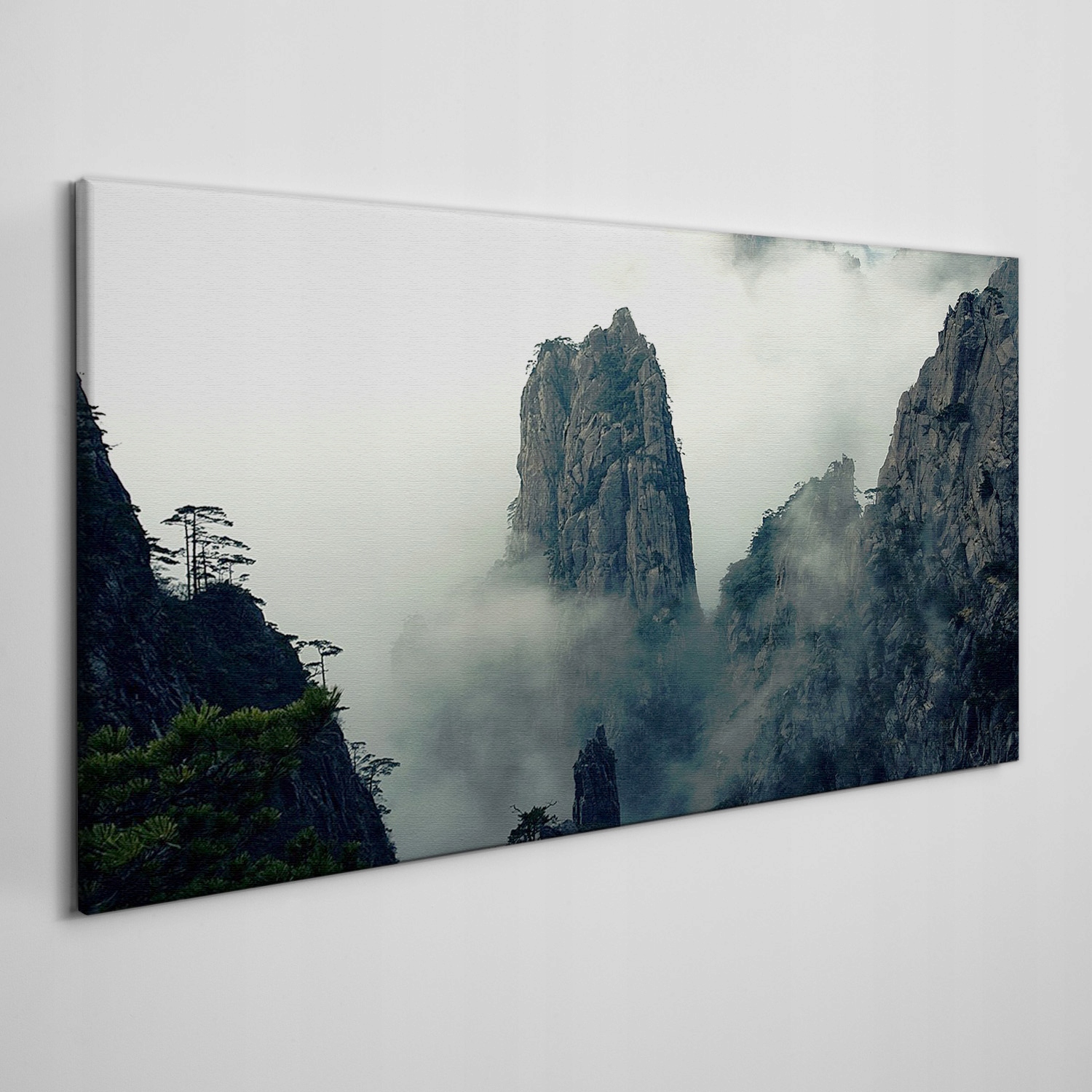 

Obraz płótno Góry mgła mgła drzewa chmury 120x60