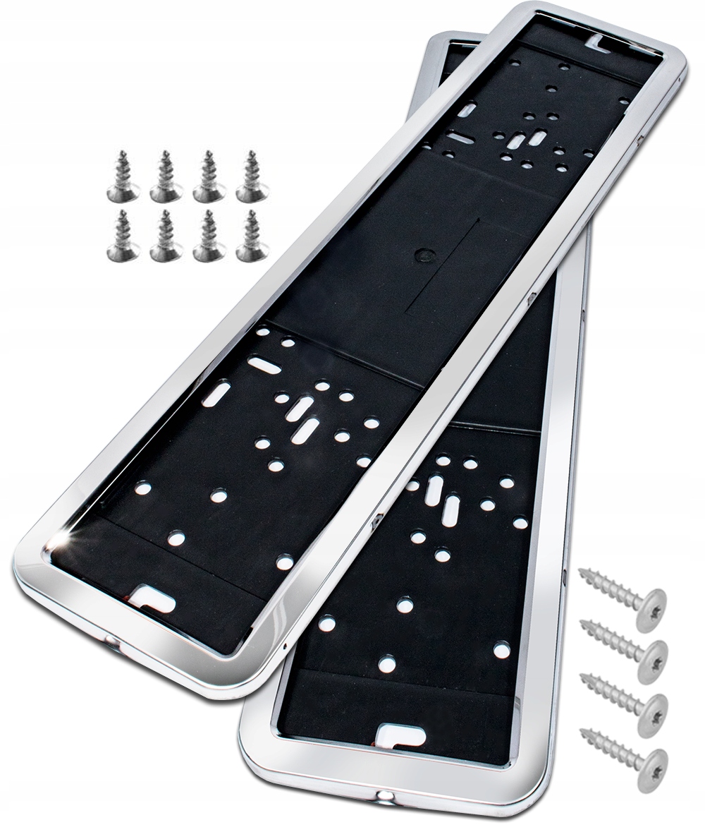 RAMKI TABLIC REJESTRACYJNYCH CHROM NIERDZEWKA 2SZT KOMPLET RAMEK metal Producent Amio