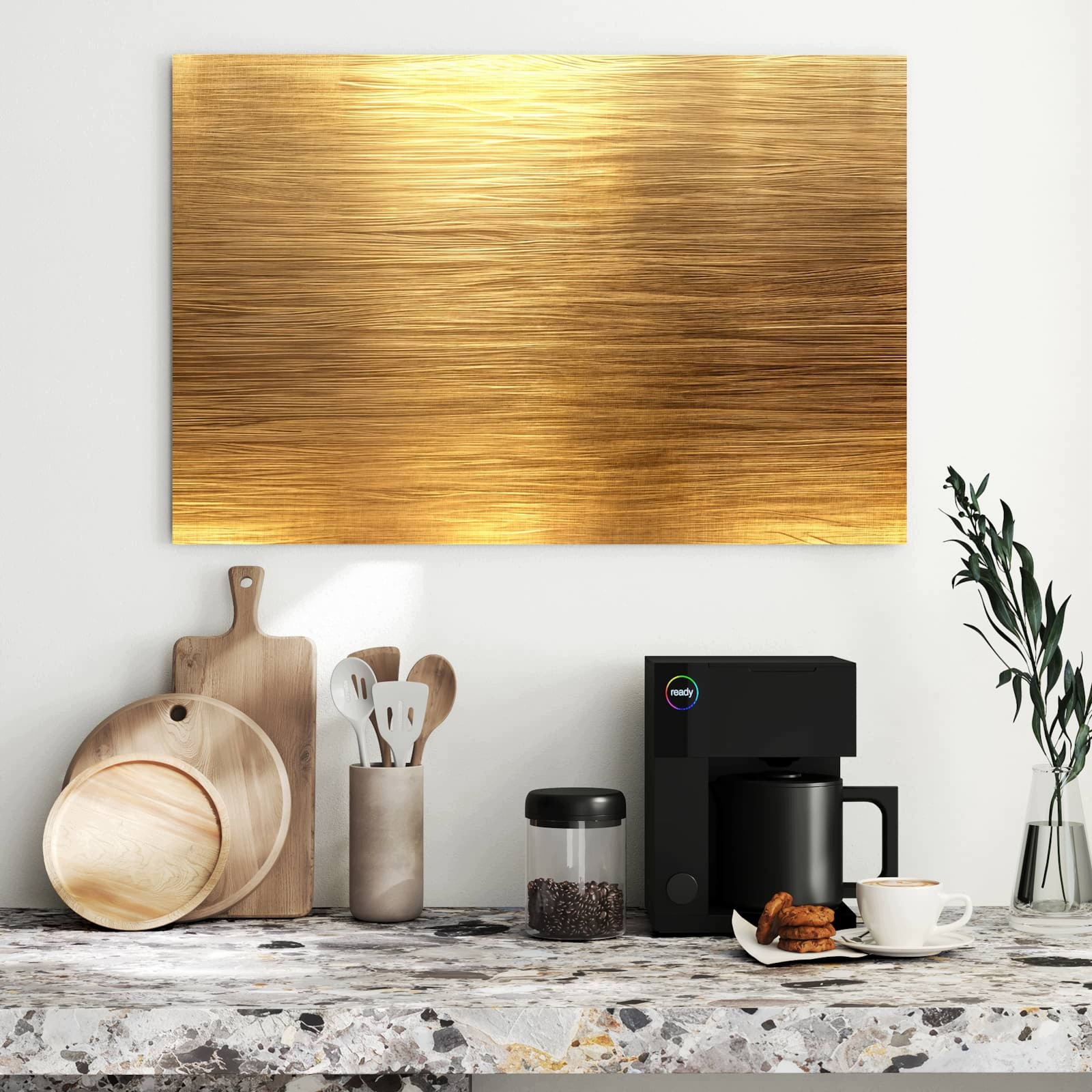 Magnetická tabule Zlatý Texturovaný Povrch 90 × 60 cm