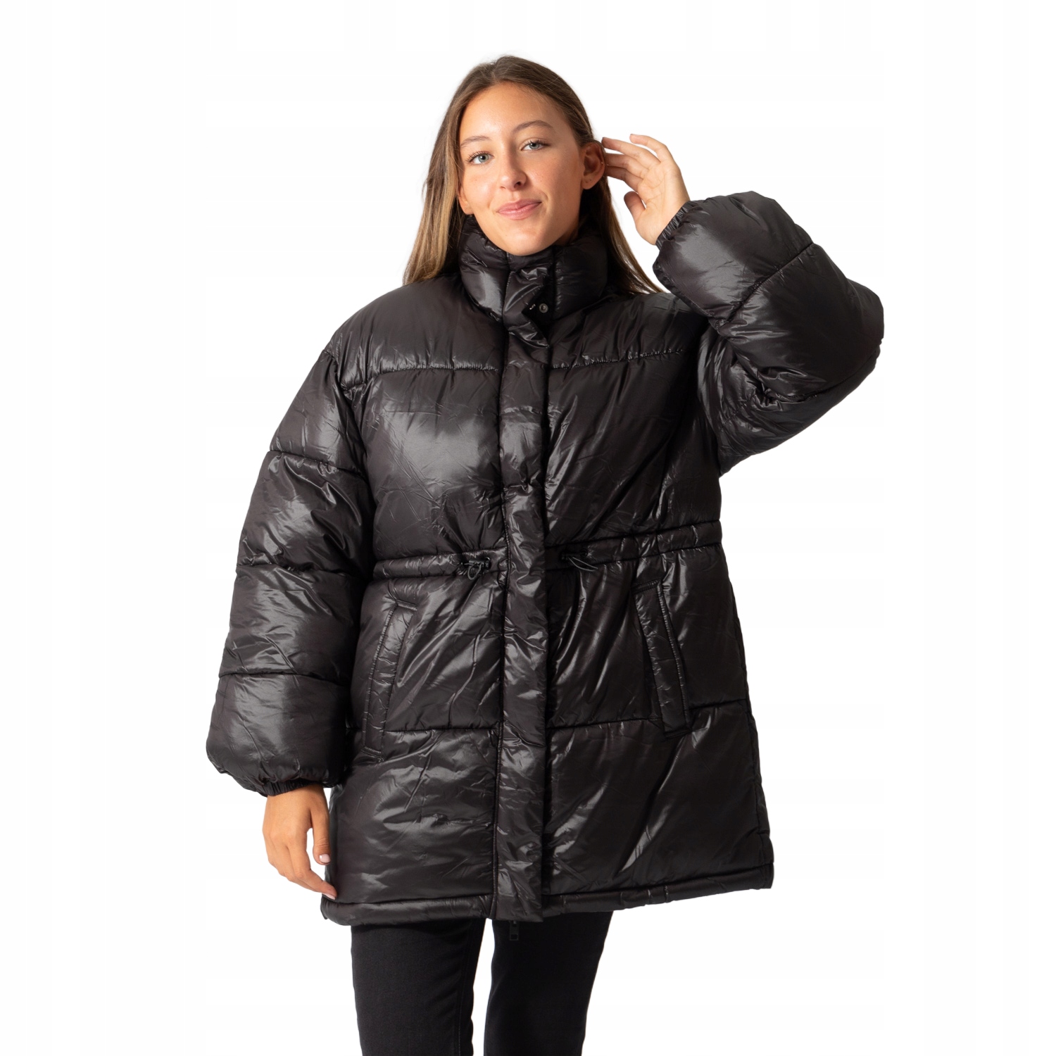 Jjxx Černá Pikovaná Bunda S Přizpůsobením V Pase xs 6BB