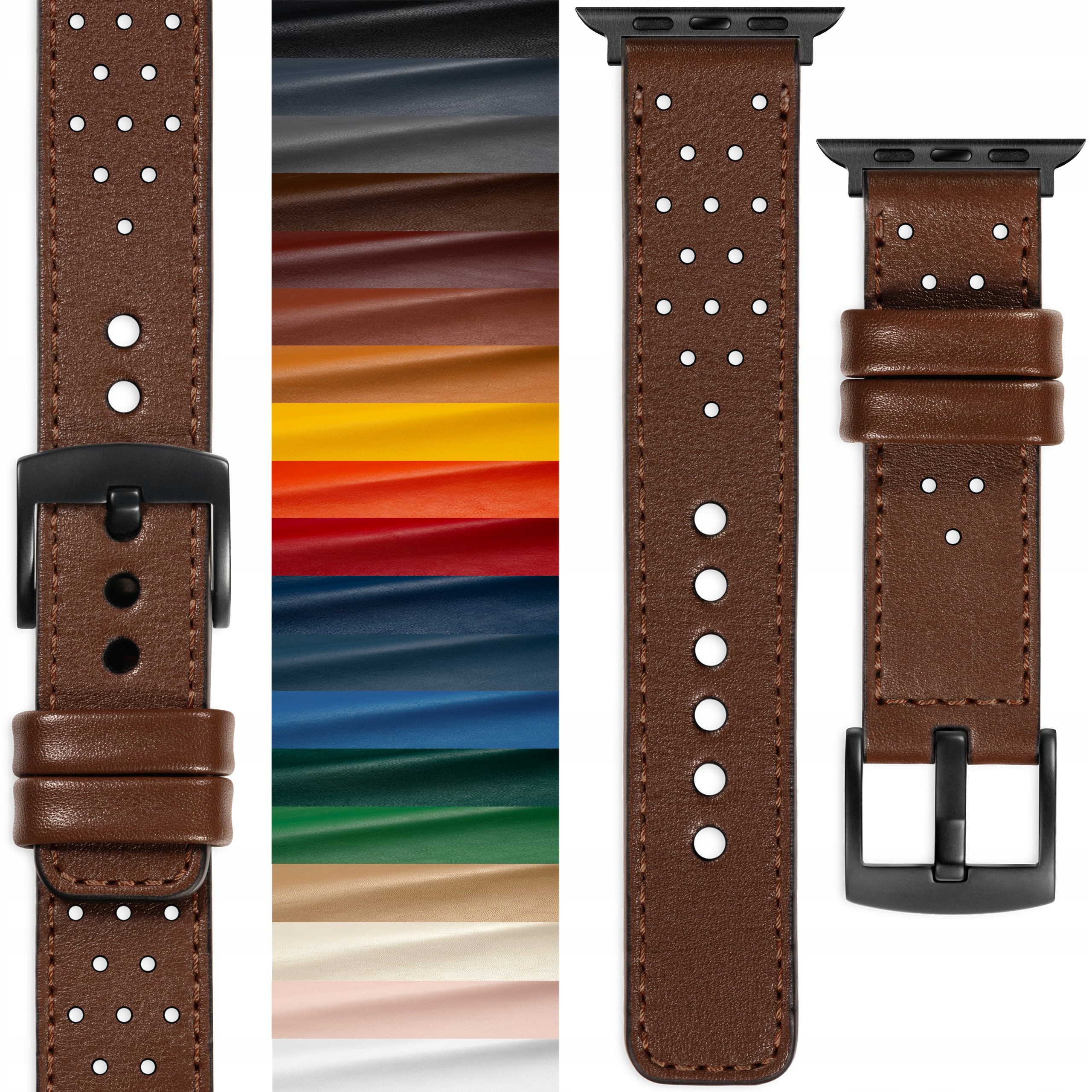 Kožený řemínek pro Apple Watch Ultra 10 9 8 7 6 5 4 3 2 1 Se Italská kůže