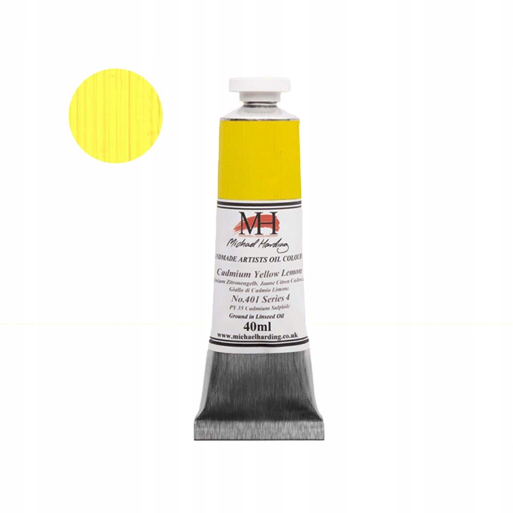 Farba olejna Michael Harding 40 ml 401 Cadmium Yellow Lemon