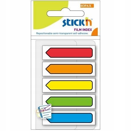 

Zakładki Indeksujące Foliowe 45x12 Strzałki 5x20sz