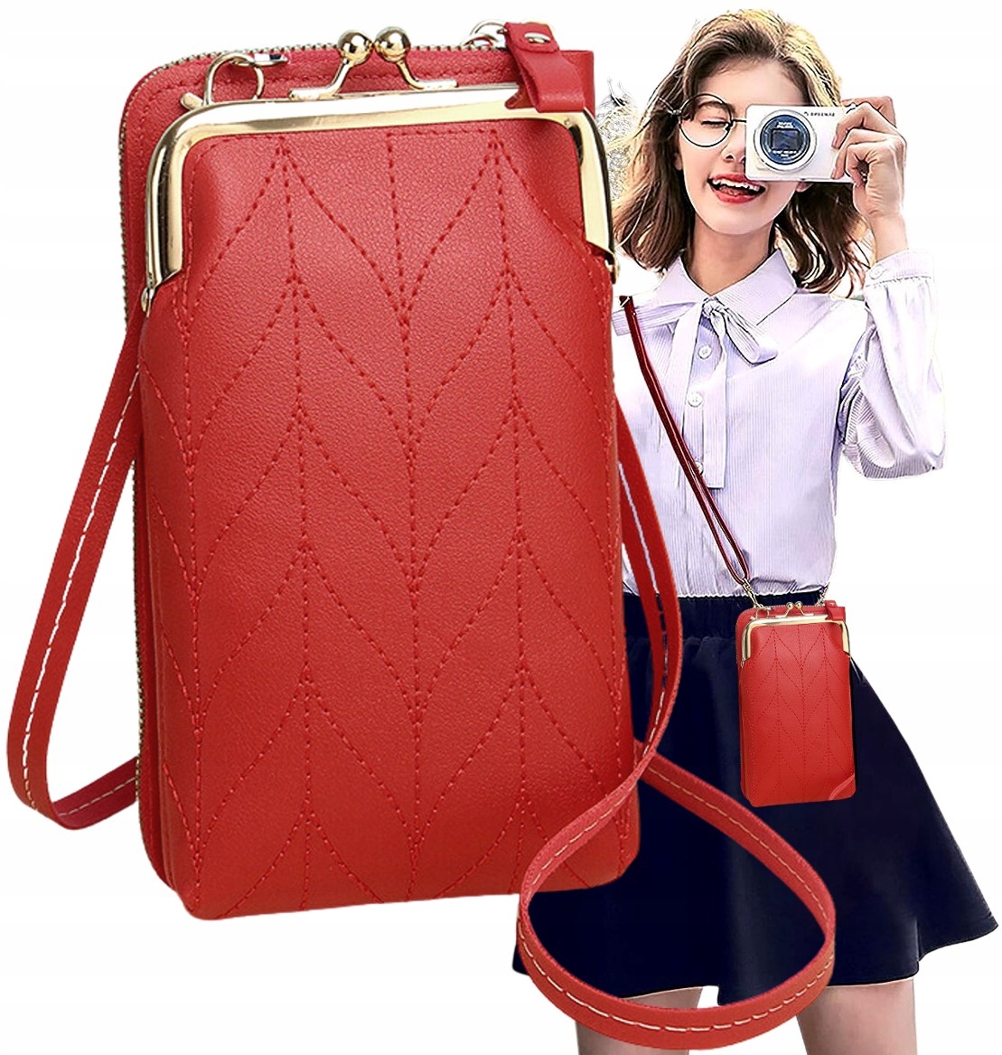 PORTFEL Kopertówka TOREBKA Listonoszka NA TELEFON Marka Edibazzar