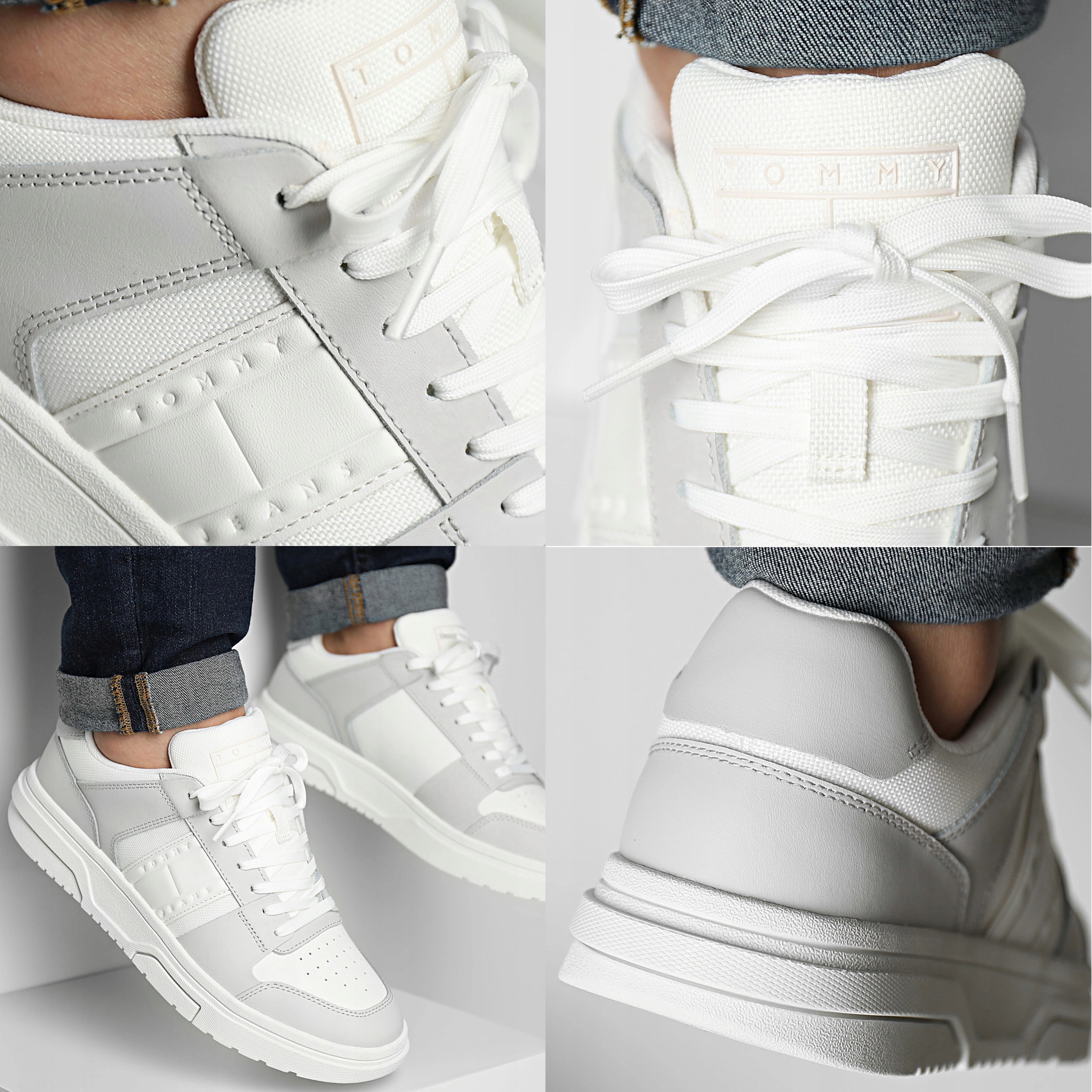 Tommy Jeans Leather Cupsole sportovní boty kožené tenisky pro každodenní nošení 43