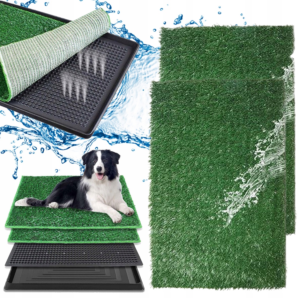 Toaleta Pro Psy Podklad Umělá Tráva Se Systémem Odvádění Tekutin 2KS