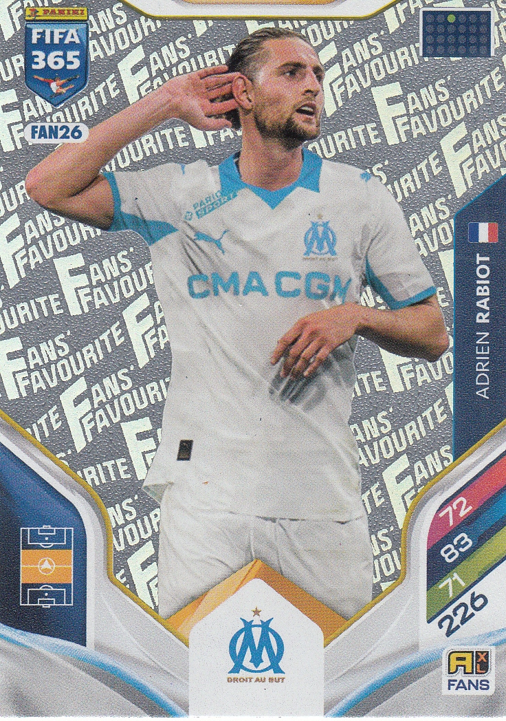 Karta Panini Fifa 365 2026 Fans' Favourite Adrien Rabiot FAN26