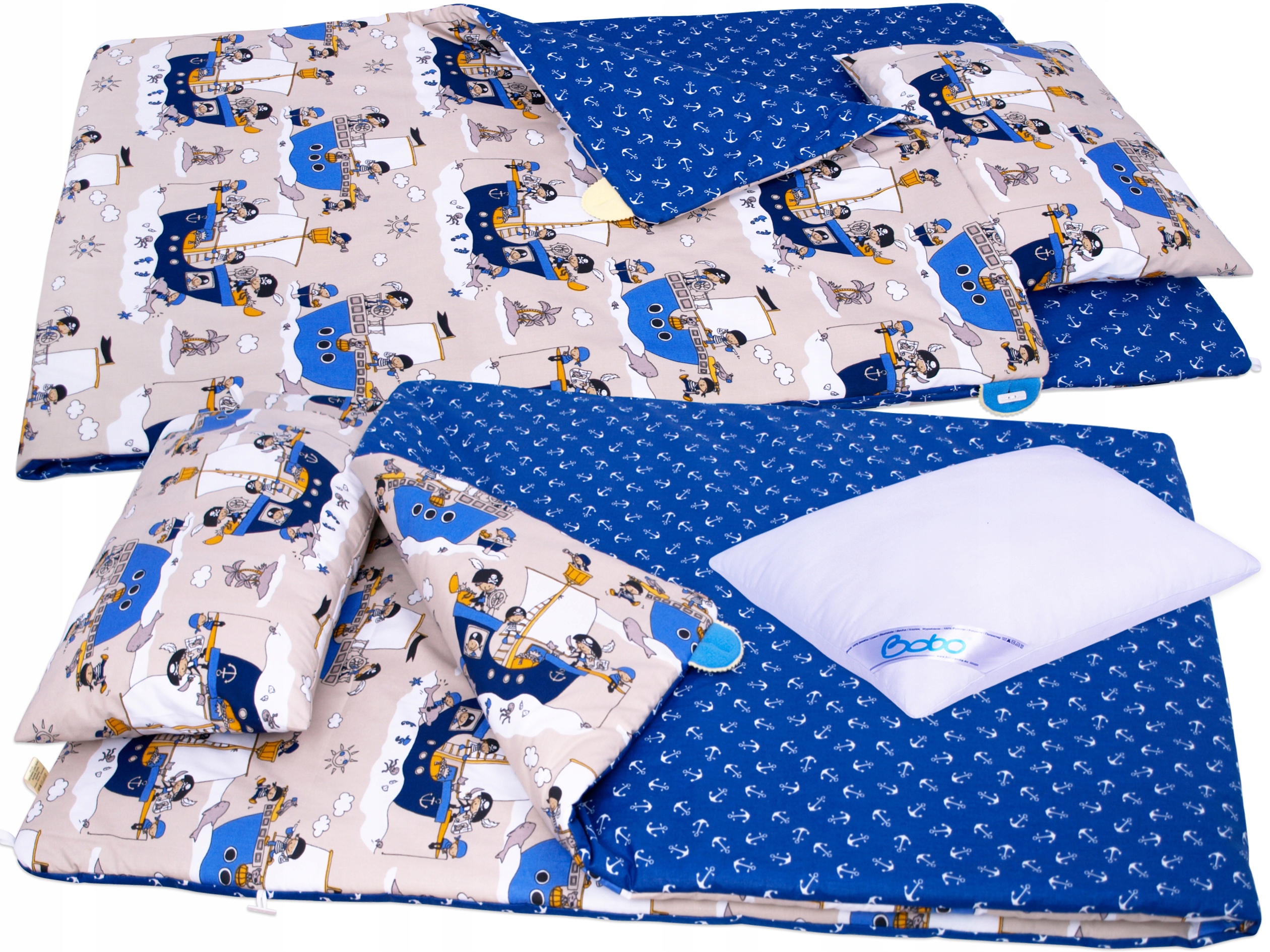 

Pościel do przedszkola 80x220 dla chłopca Piraci