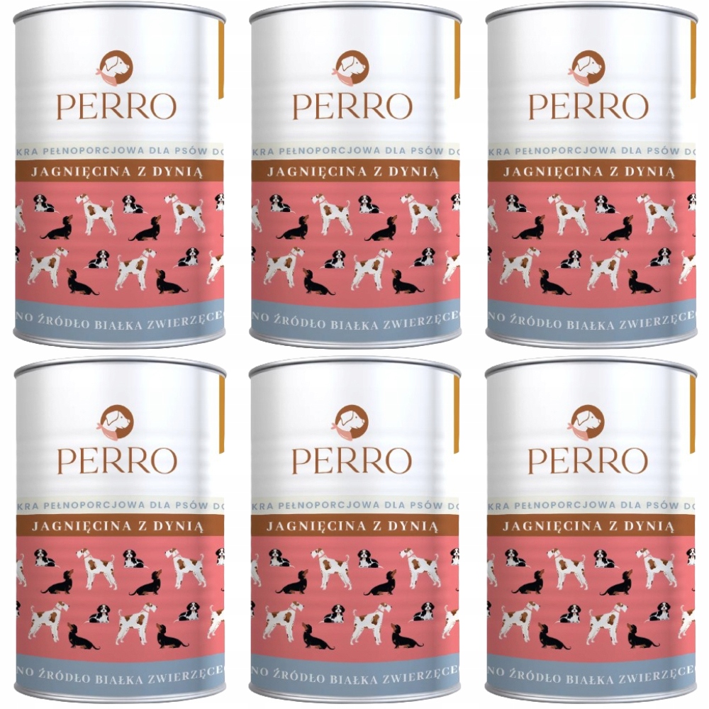 Perro Monoproteinové Krmivo Vlhké jehněčí s dýní 6x410 g pro psa