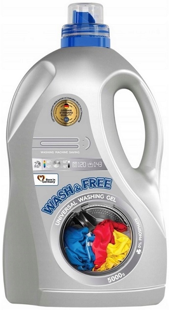 

Wash&Free żel do prania Uniwersalny 5kg 120 prań