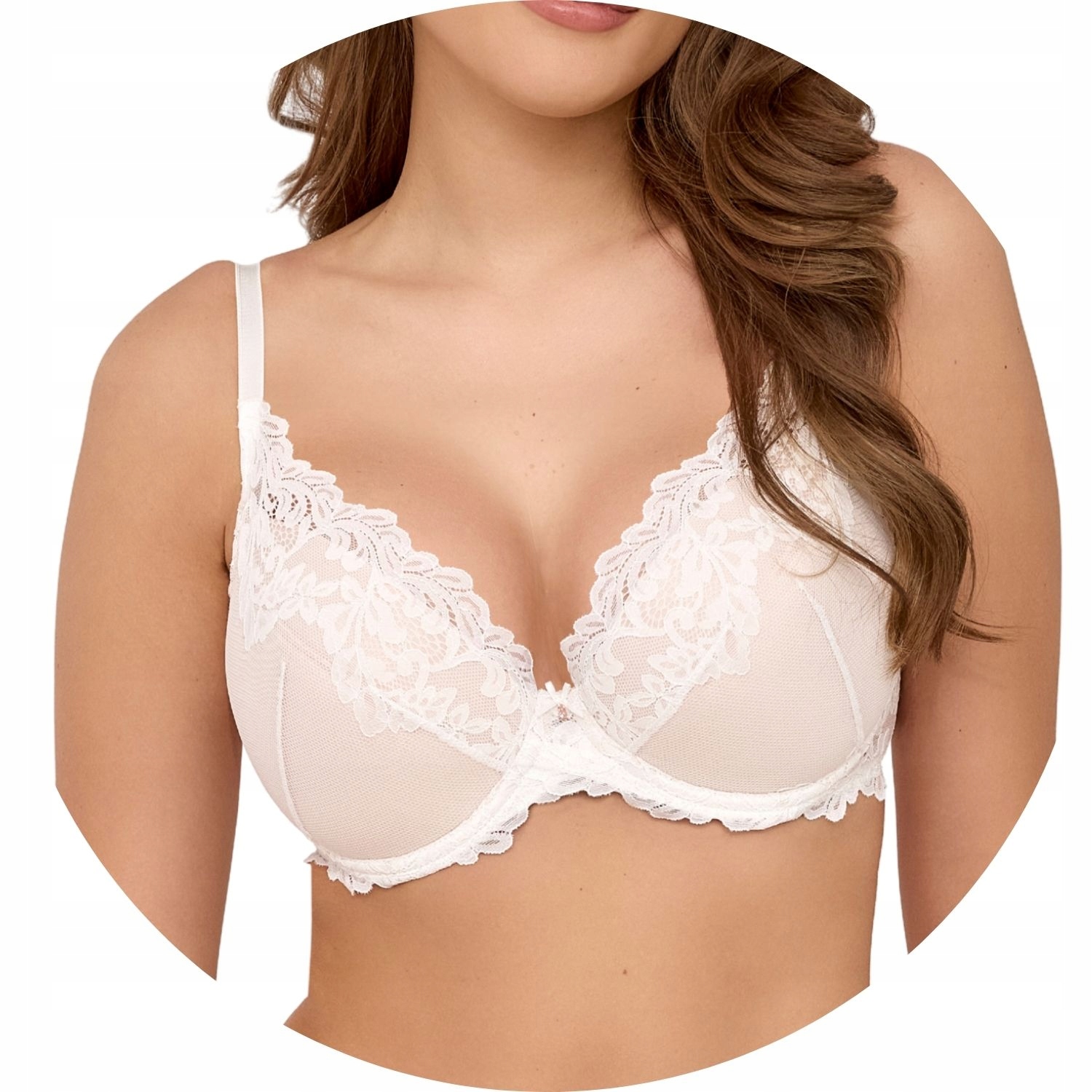 Push-up podprsenka Ava 2235 Angelic creamy beige krajková 75B