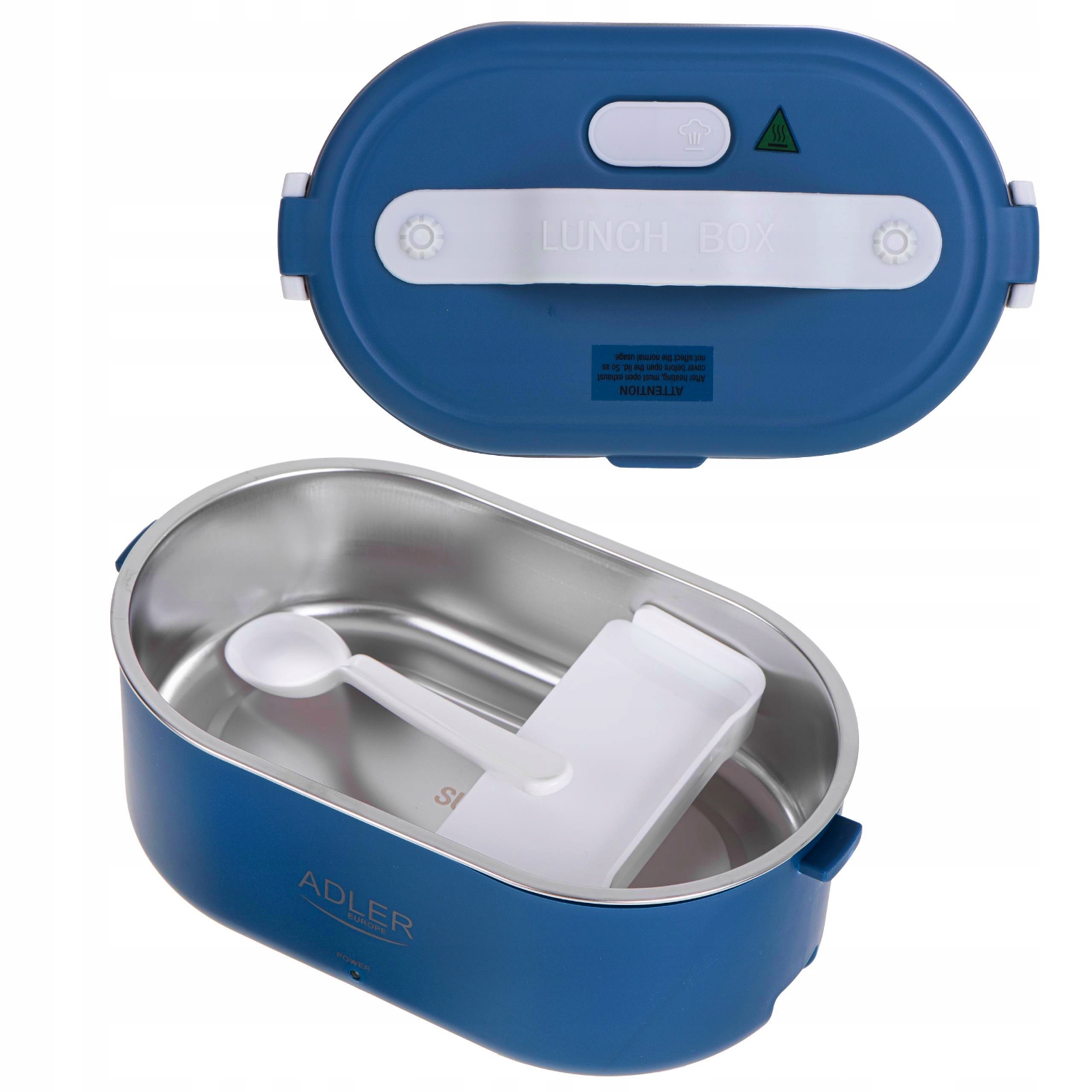Podgrzewany Pojemnik na Żywność AD 4505 Blue - Metalowy, 0.8L