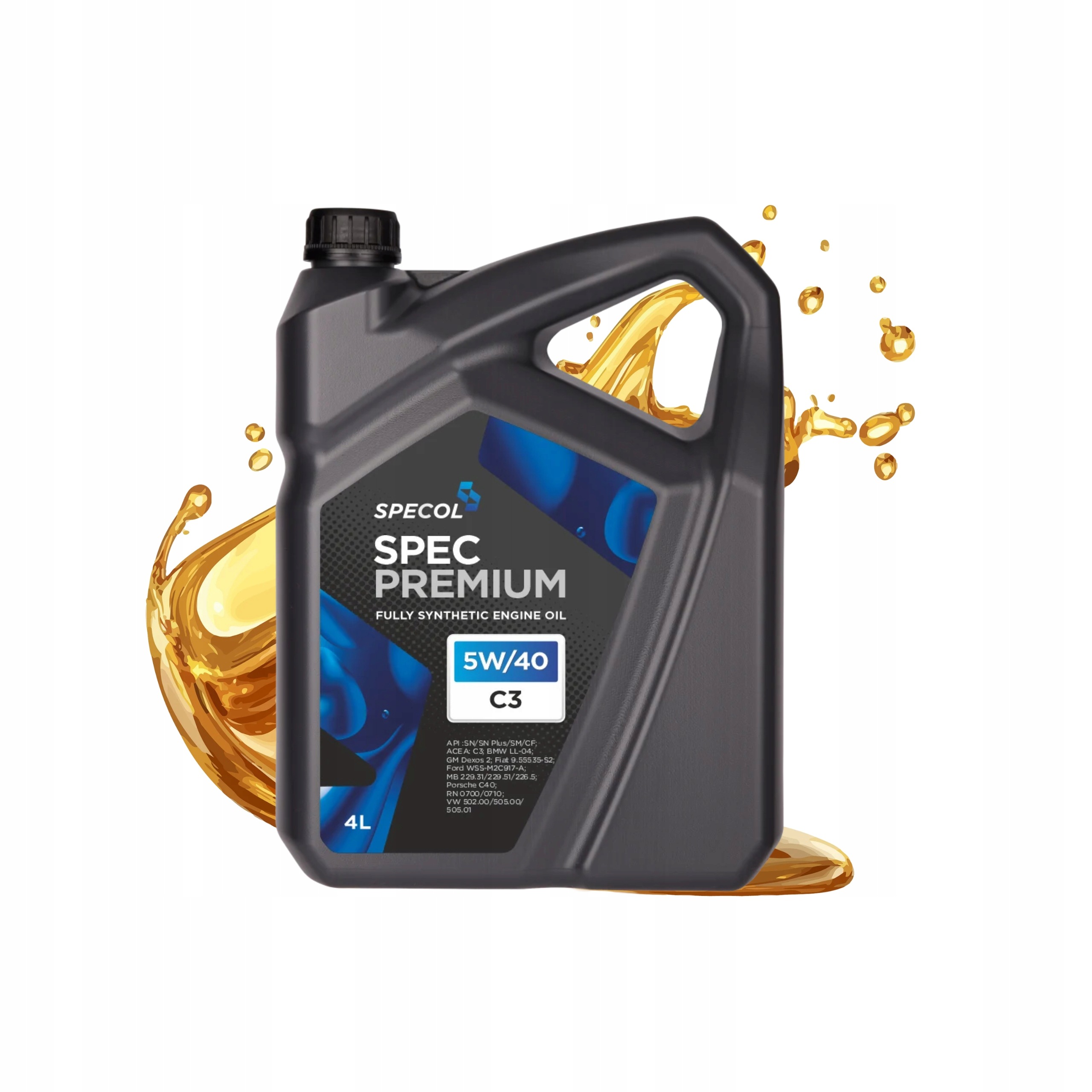 Olej silnikowy Specol Premium C3 5W40 4L Dpf Vw Bmw LL-04