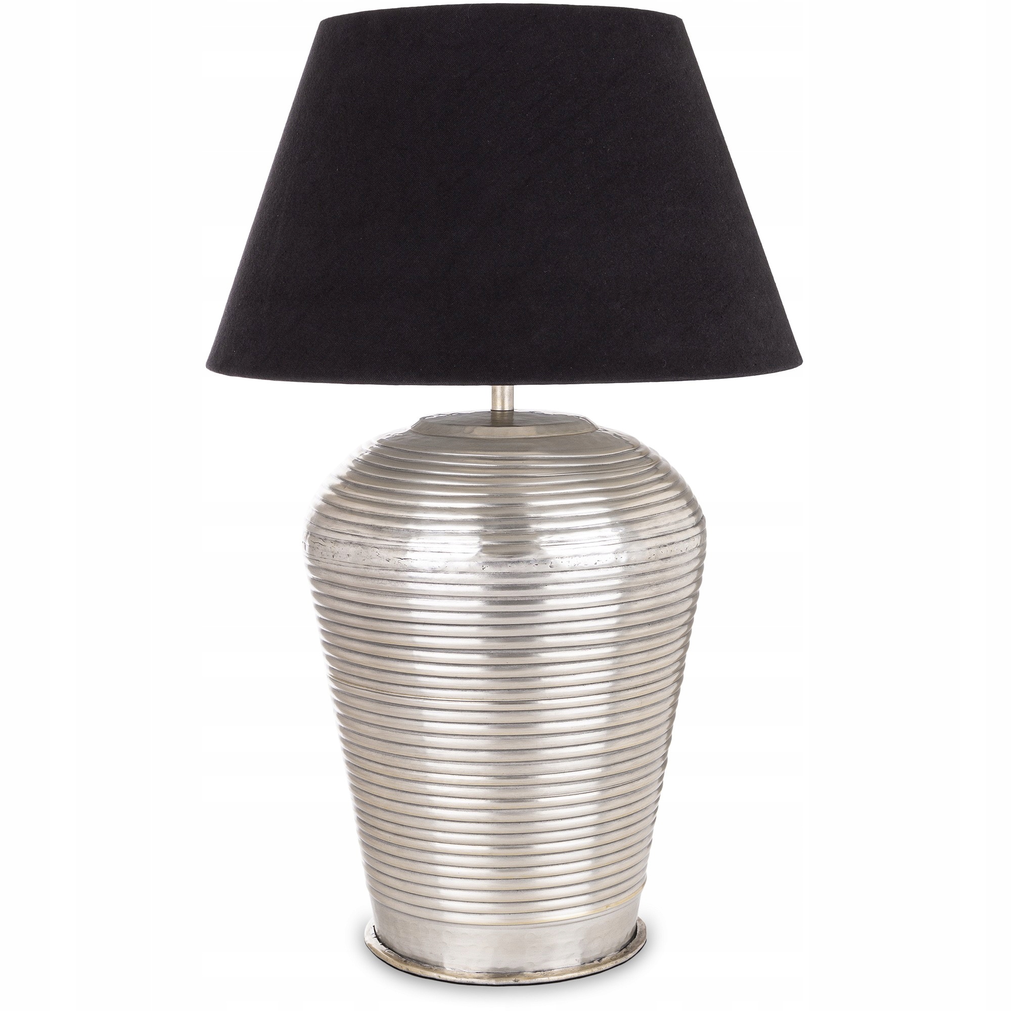 Lampa 64 cm hliník strieborná čierna dekoratívna moderné osvetlenie