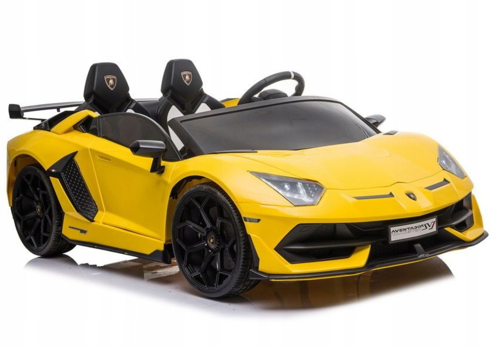 Auto na akumulator Lamborghini Aventador drift 12V 135 cm żółte dla dzieci