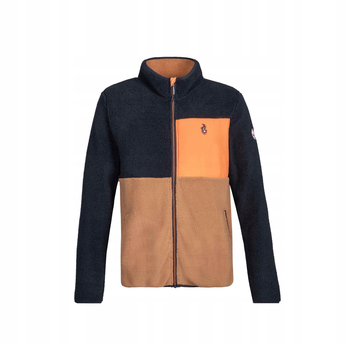 Pánský fleece Aulp Vogue rozepínací, teplý, komfortní, 2 kapsy Pomeranč S