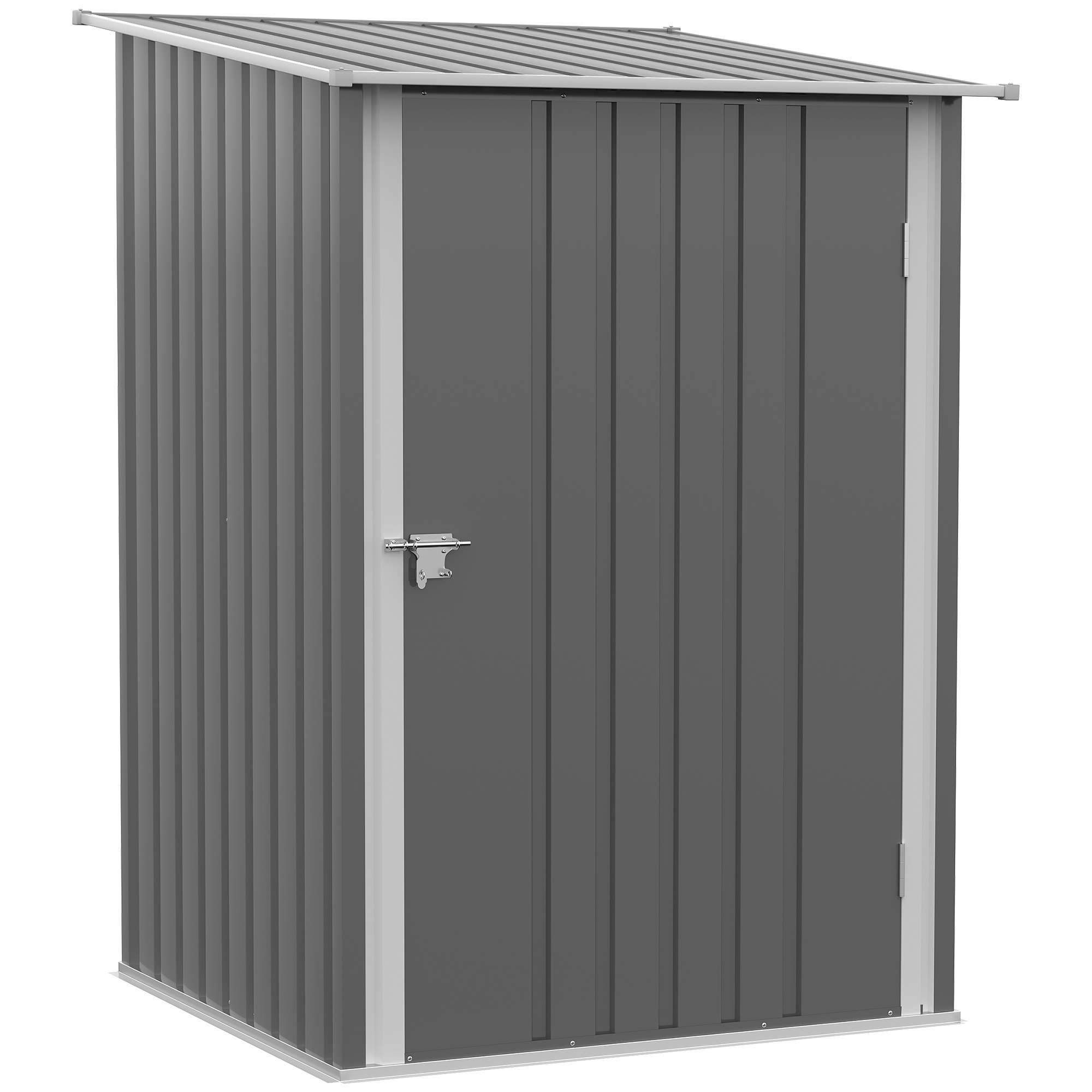 Kovový zahradní úložný box Outsunny 100x103x160 cm, šedý