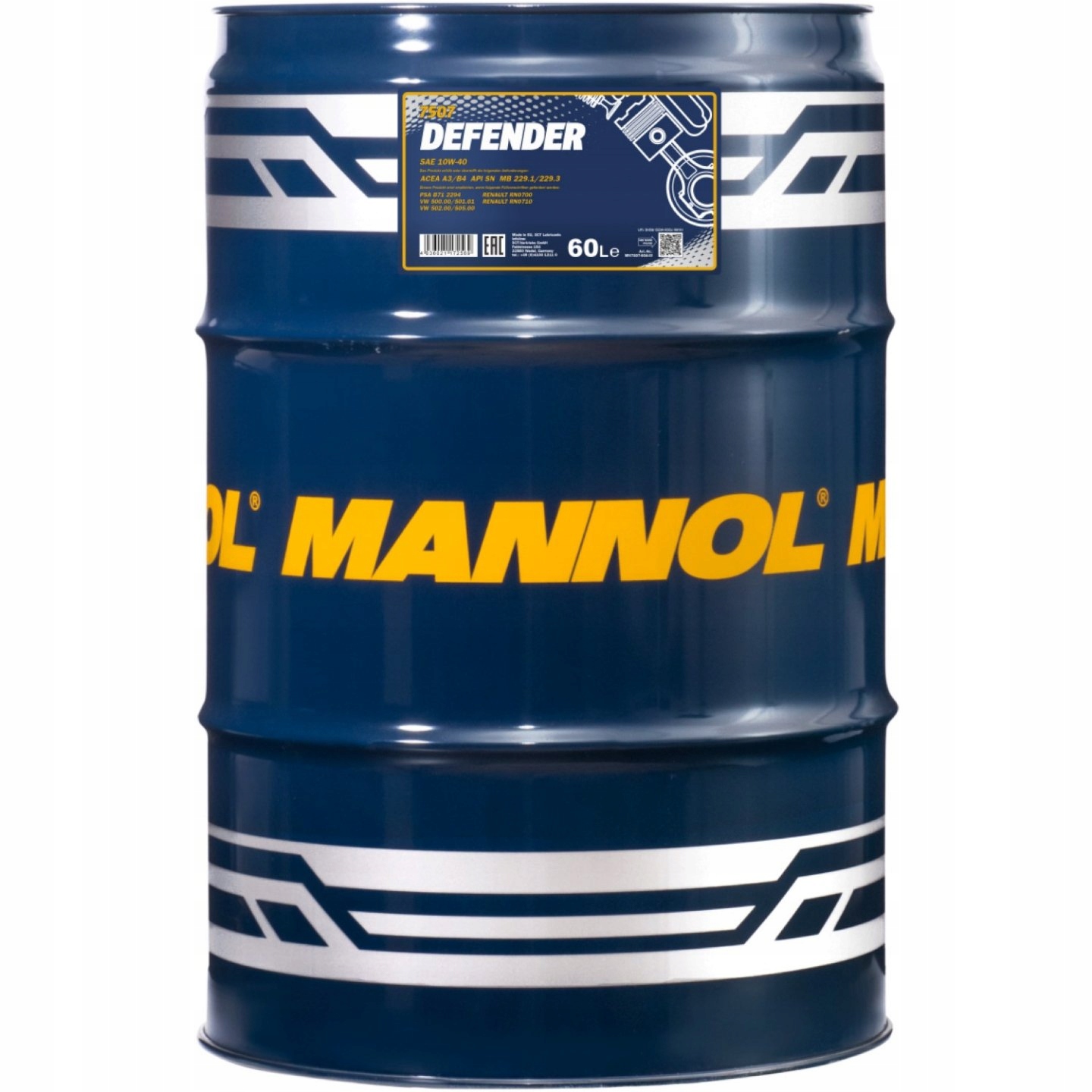 Mannol DEFENDER 60L 10W-40 Rodzaj półsyntetyczne