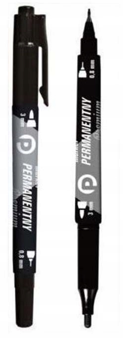 

Marker Perm.dwustronny Czarny Tetis