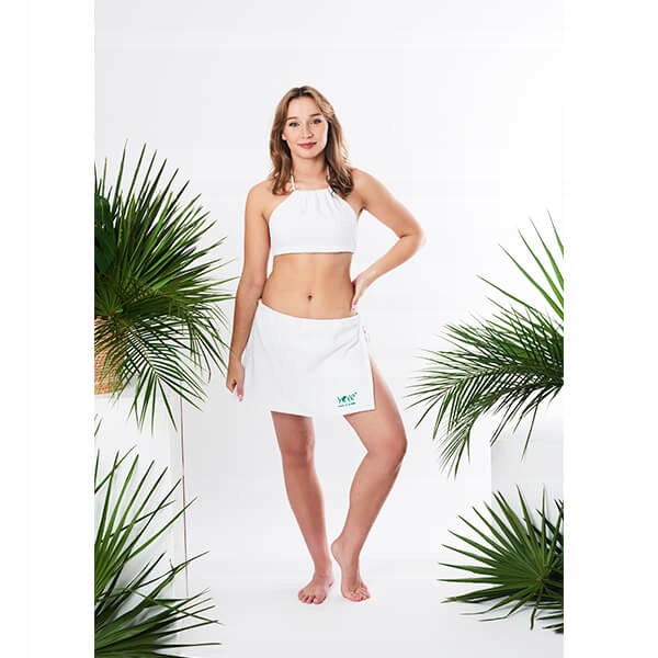 Saunový oblek s nohavičkami Bembea Frotte s nohavičkami Oeko-tex Standard Biely L