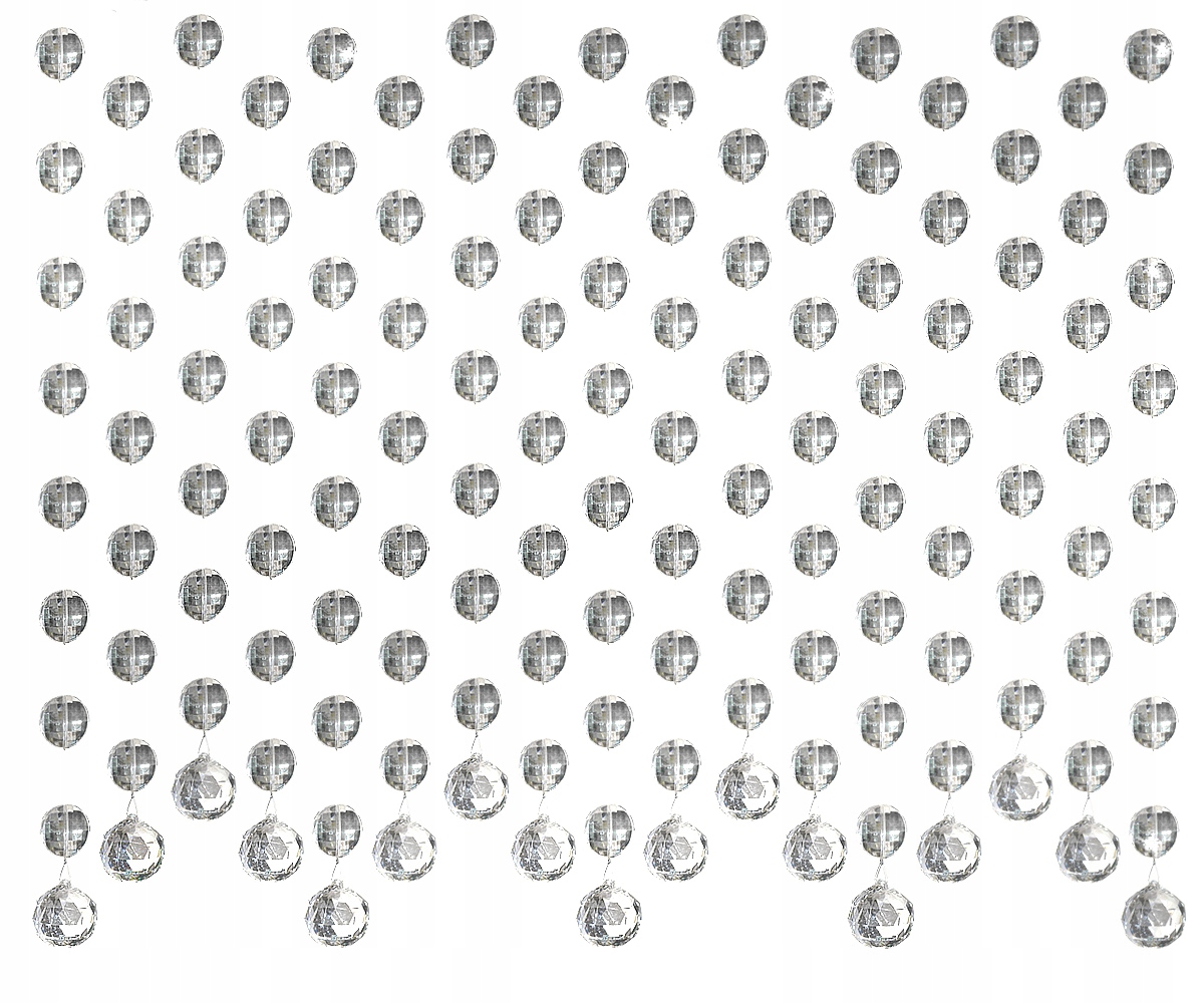 Ozdobná Záclona Kulička 120 CM Korálky Křišťály