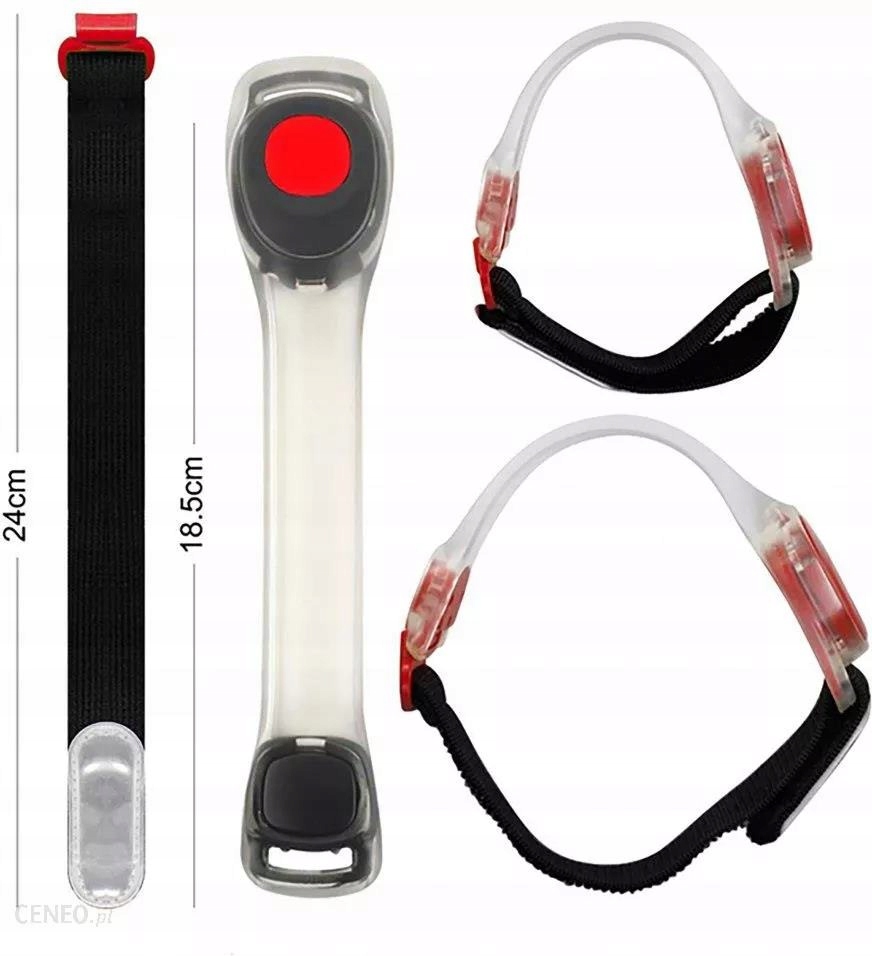 Odblaskowa opaska pasek LED czerwony Marka inna marka